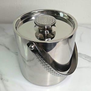 Rare Vintage Ralph Lauren "Watch Band" Stainless Steel Ice Bucket - 8"