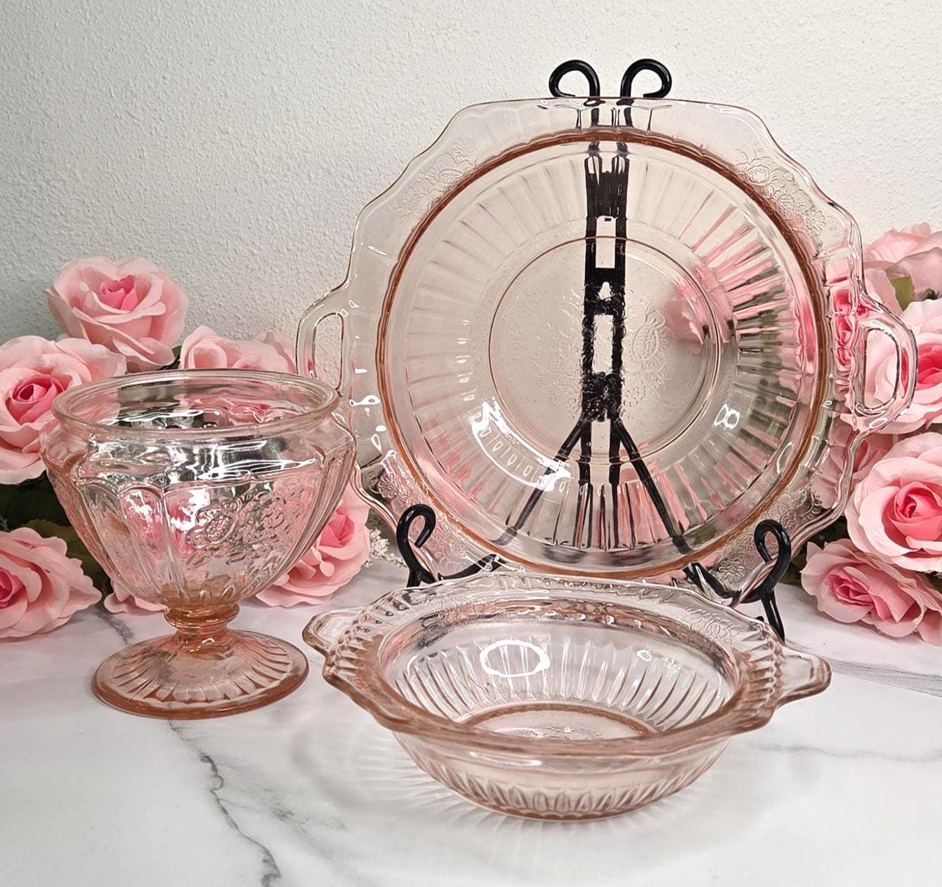Pink Mayfair Open Rose Depression Glass - Etsy Pink Mayfair Open Rose Depression Glass - Etsy