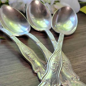 Vintage Silverplate Teaspoons - Our Very Best set of 4 &quot;Grapevine&quot;