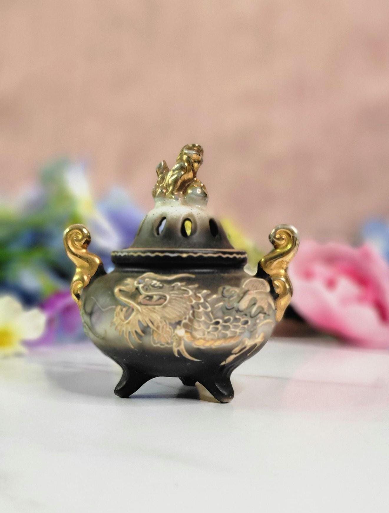 Vintage Japanese Porcelain Incense Burner - Etsy
