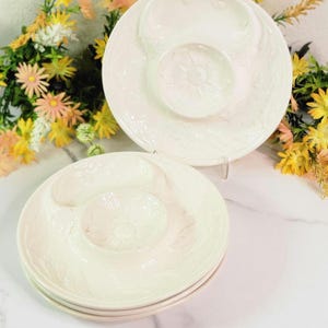 Vintage Majolica Creamware Artichoke Plates - Unbranded - Set of 4