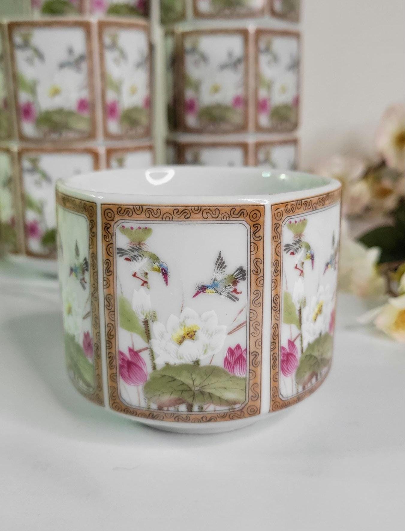 Vintage Toyo Japan Hexagonal Teacups - 