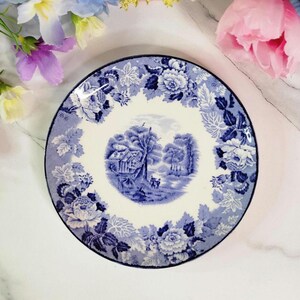 RARE Enoch Wood&#39;s Small Plate - &#39;English Scenery&#39; - Vintage Woods Ware - 6.5&quot;