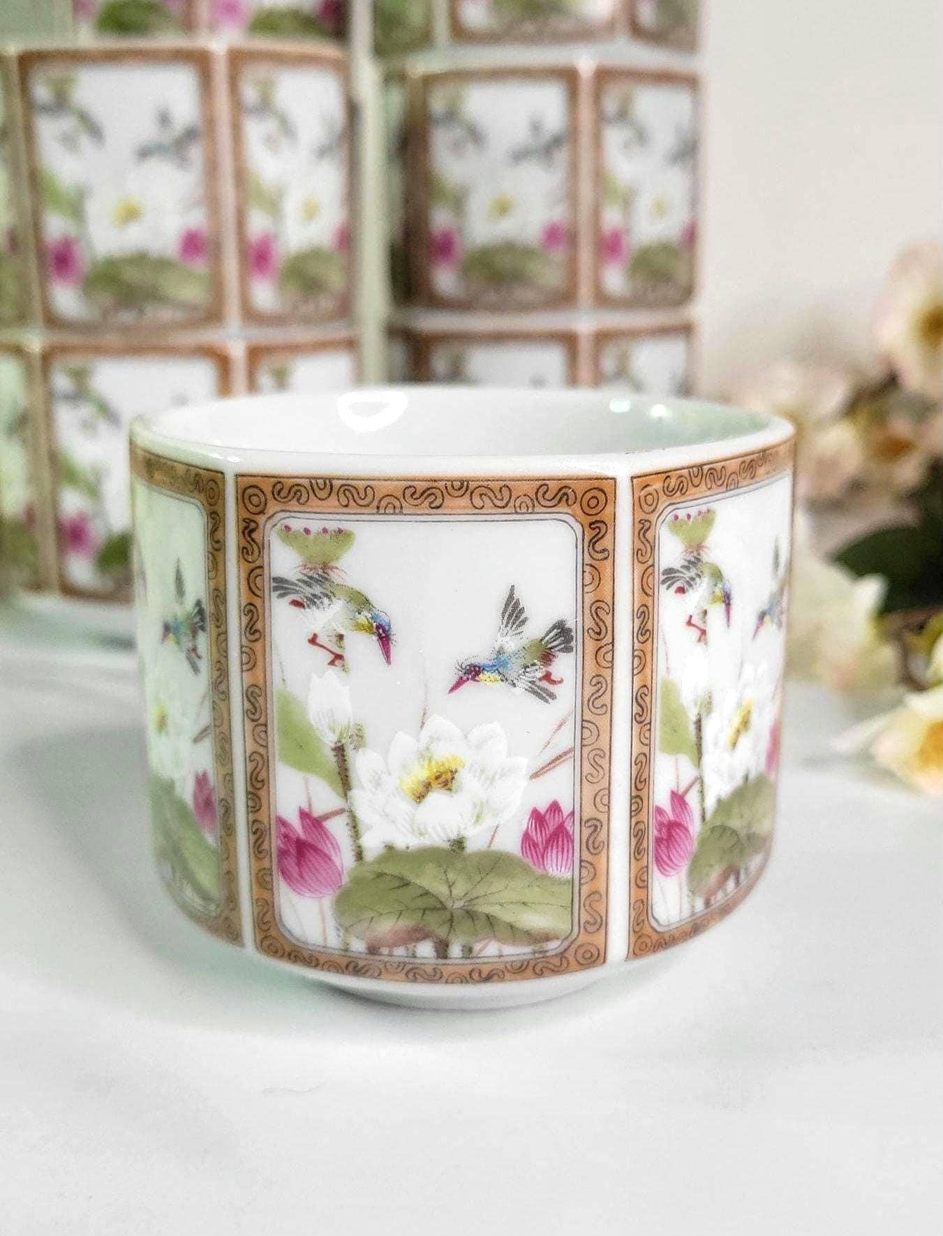 Vintage Toyo Japan Hexagonal Teacups - 