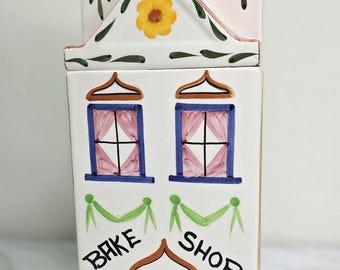 Vintage Mancer "Bake Shop" Italian Ceramic Cookie Jar - Meiselman Imports - Made in Italy -  12.5"