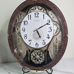 Rare Vintage RHYTHM "Small World Noel" Wall Clock - Hard to Find - Musical Movement Clock - 18"