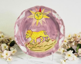 Discontinued Designer "Celestial" Dessert Plate - by Claudia Rankin - for Anthropologie - 8.25"