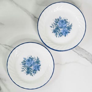 Vintage &quot;Blue Velvet&quot; Bread Plates - From Corelle by Corning - Set of 4