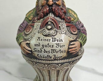 Vintage Gerz Figural Beer Pitcher - Reiner Wein Und Gutes Bier
