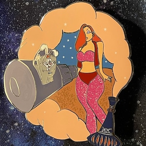 Jessica and Roger Rabbit as I Dream Of Jeannie Enamel Pin