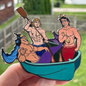 Pin de esmalte duro de fantasía de 4&quot; Row Row Row Your Boat