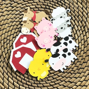 Animaux de la ferme découpés - Lot de 12, dimension personnalisée