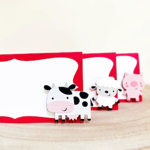 Farm Animal Place Cards - Set of 12