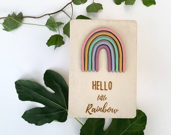 Rainbow Wood Sign | Baby | Miracles | Birth