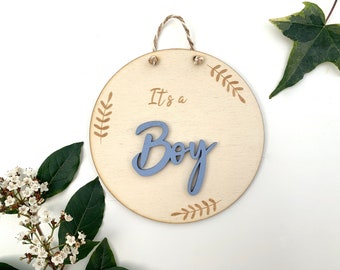 It's a boy | Boy | Pregnancy | Baby | Wooden Sign | Gift