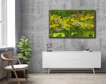 Moss Wall Art with Eucalyptus details