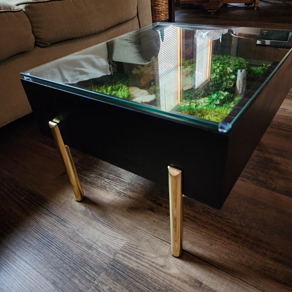 Moss garden coffee table -2,Furniture with preserved moss,Moss tables,Indoor moss furniture, Indoor tables,Biophilic design,Interior design