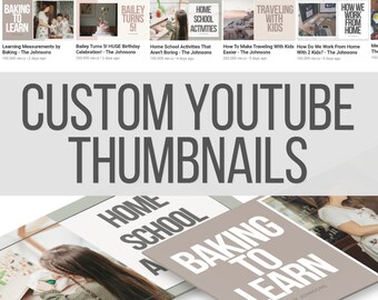 Custom Youtube Thumbnails - Video Thumbnails - Thumbnail Template - Youtube Template - Youtube Graphics - Youtube Channel - Youtube Designs