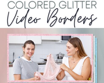 Glitter Video Borders - YouTube Video Border - Video Editing - YouTube Designs - Video Borders - Glitter Design - YouTube Video - Borders