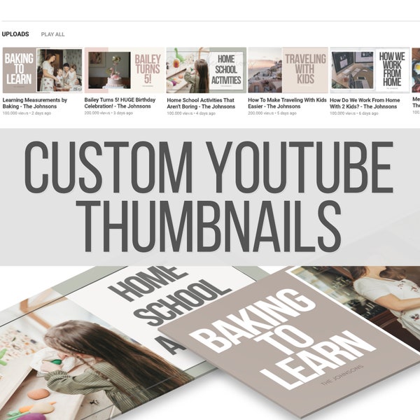Custom Youtube Thumbnails - Video Thumbnails - Thumbnail Template - Youtube Template - Youtube Graphics - Youtube Channel - Youtube Designs