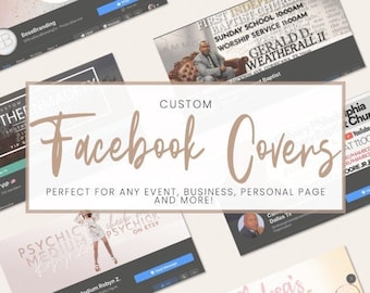 Portada personalizada de Facebook - Portada del evento de Facebook - Portada de la página de Facebook - Foto de portada de Facebook - Página de Facebook - Evento de Facebook - Marca personalizada