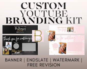 Marca personalizada de YouTube - Banner personalizado de YouTube - Endslate personalizado de YouTube - Outro de YouTube - Banner de YouTube - Diseños de YouTube - YouTuber