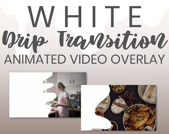 White Drip Transition - White Video Transition - White Drip Overlay - YouTube Video Transition - YouTube Video Overlay - Video Graphic - GIF