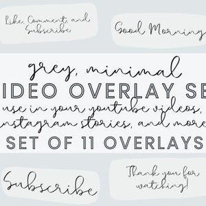 YouTube Video Overlays - YouTube Editing Overlay - Vlogger Tags - Aesthetic YouTube Channel - YouTube Video Editing - Video Overlay Tags
