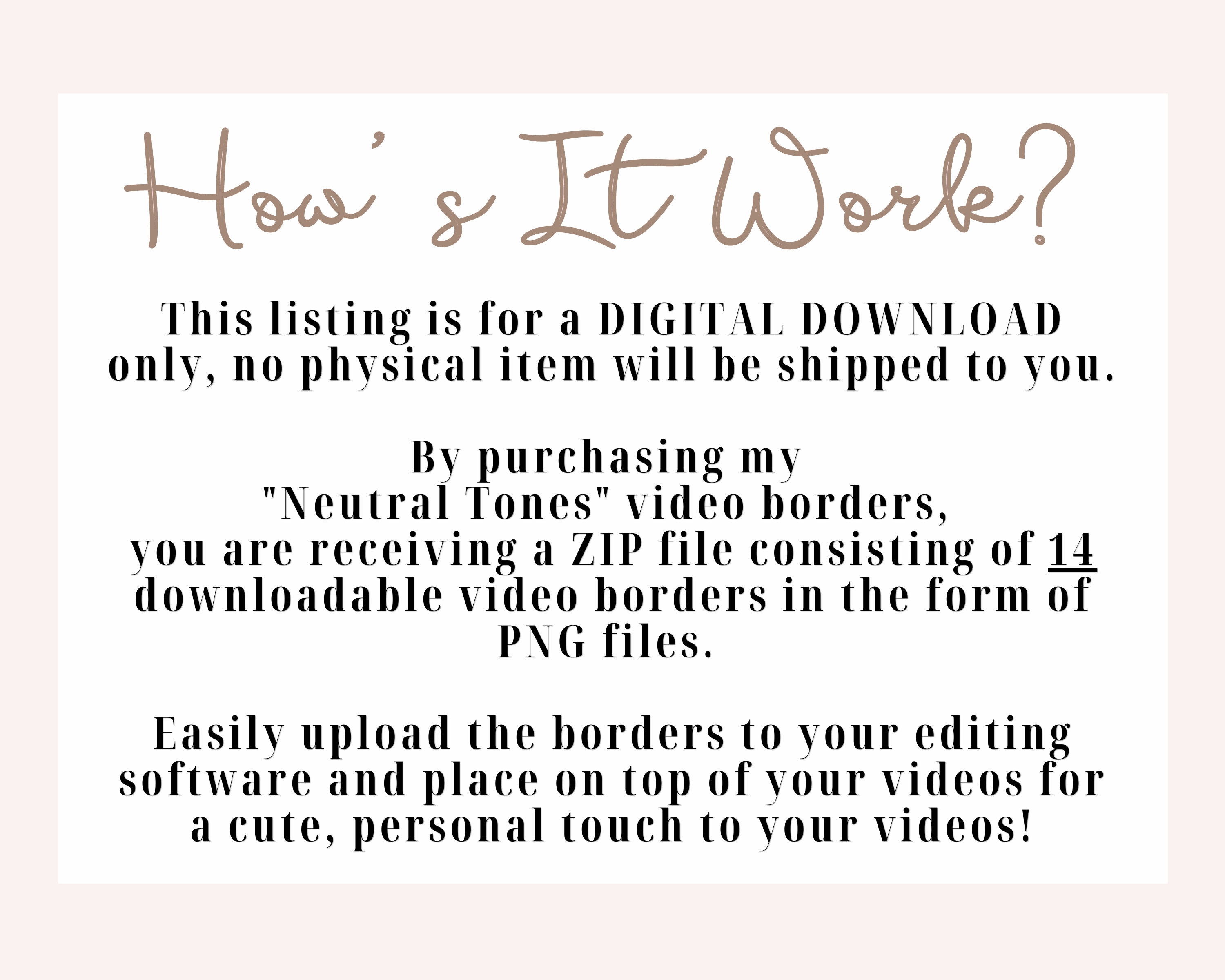 Youtube Line Border Neutral Tone Video Border Youtube Video Overlay Youtube Graphics Video ...