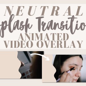 Transition vidéo splash beige neutre - Transition animée - Transition superposition vidéo animée - Transition clip vidéo - Transition splash