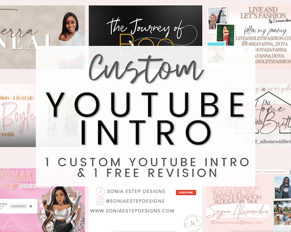 Custom YouTube Intro - YouTube Intro Video - Custom Intro - YouTube Branding - YouTube Designs - Custom Branding - YouTuber - Vlogger