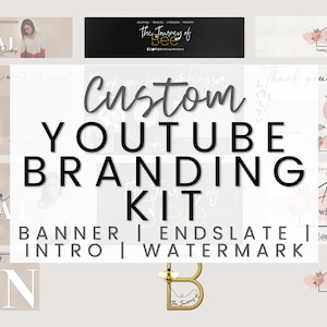 Custom YouTube Branding Kit - YouTube Intro - YouTube Banner - YouTube Endslate - YouTube Branding - 4 Piece Kit - YouTube Channel Branding