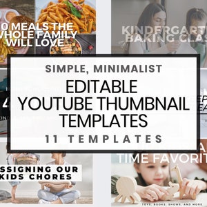 Basic YouTube Thumbnails - Editable YouTube Thumbnails - YouTube Thumbnail Templates - YouTube Canva Template - YouTube Thumbnails - Canva
