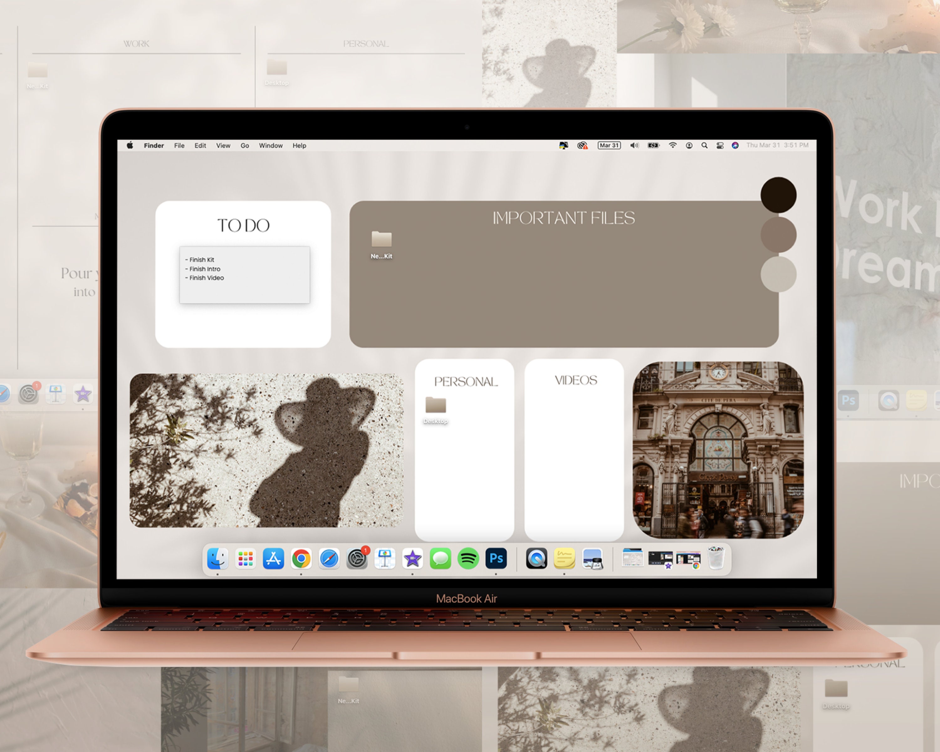 Macbook Desktop Organization Desktop Customization Kit - Etsy