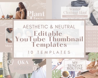 Editable YouTube Thumbnails - YouTube Thumbnail Templates - YouTube Canva Template - Video Thumbnail Designs - YouTube Thumbnail Photo