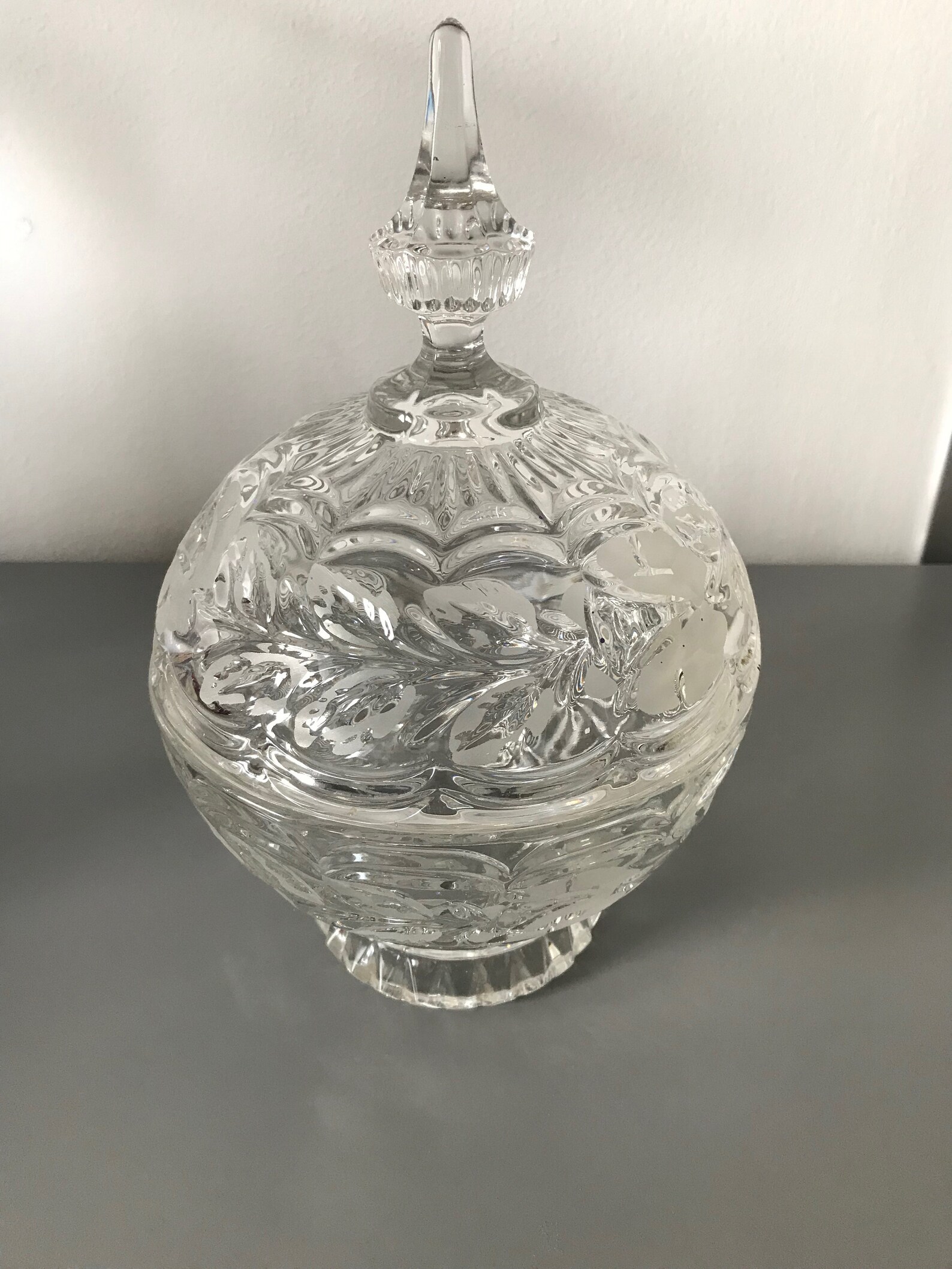 Crystal 8 Pointed Star Candy Dish with Lid Etsy