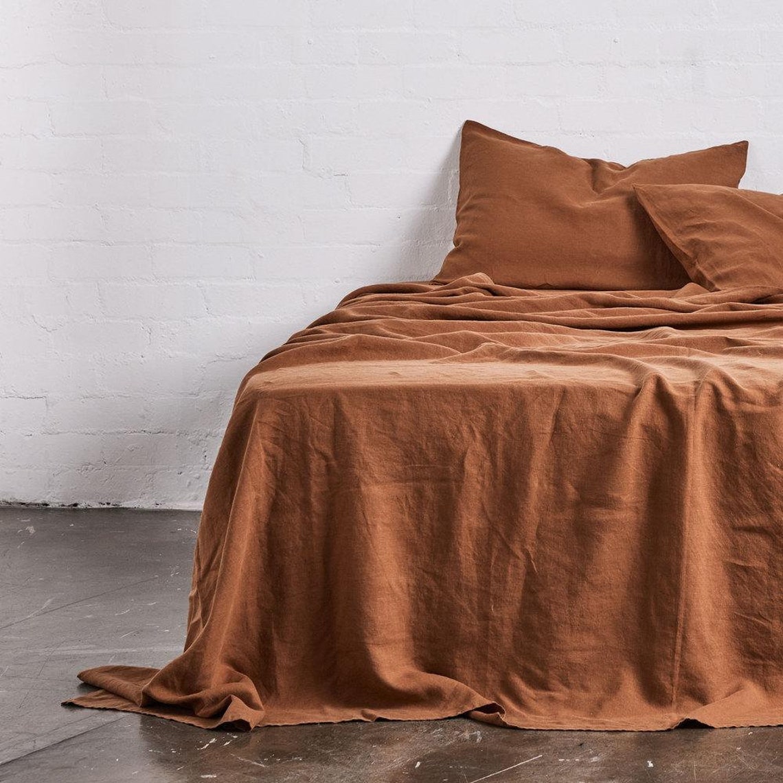Linen 100 Clay Sheet Set / Clay Bedding Set / Linen Bedding Etsy