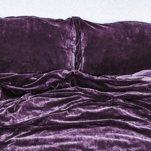 Juego de 3 piezas de lujo con funda nórdica morada triturada, estilo bohemio, para cama tamaño king y queen. Funda nórdica morada de lujo, tamaño matrimonial/twin.