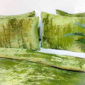 3 Pieces Set Luxury Crushed Velvet Duvet Cover Boho Bedding UO Comforter Cover King, Queen Bedding, Luxury Velvet Duvet Cover Full Twin Size