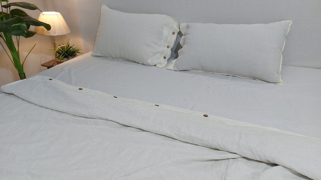 5 Color Cream Linen Duvet Cover Queen Duvet Cover King Etsy