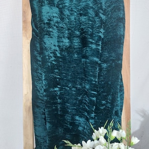 Teal Blue Velvet Throw Blanket | Hand Dyed, Sofa Decor