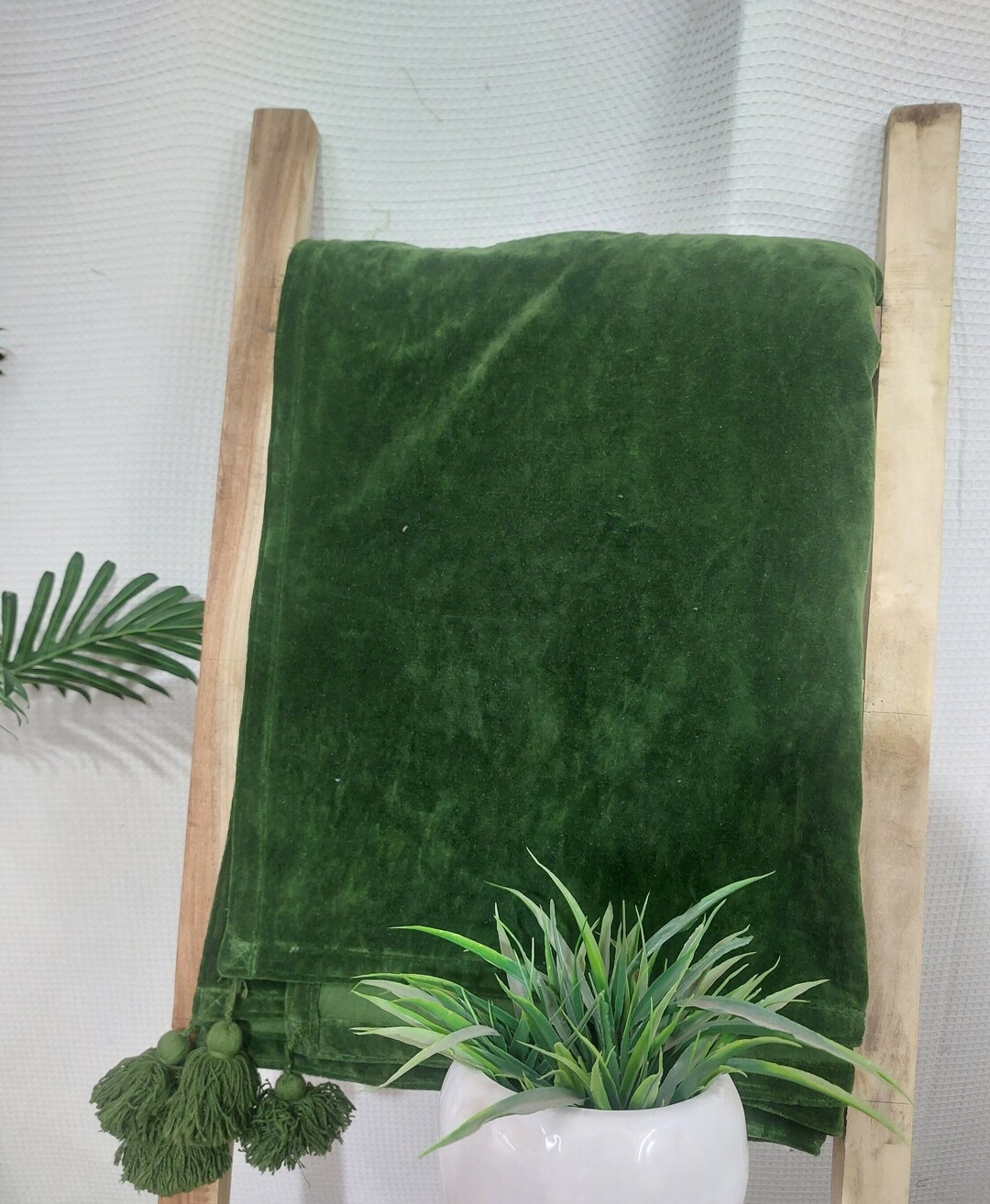 Velvet Moss Throw Blanket Moss Green Throw Blanket Velvet Sofa Throw Etsy