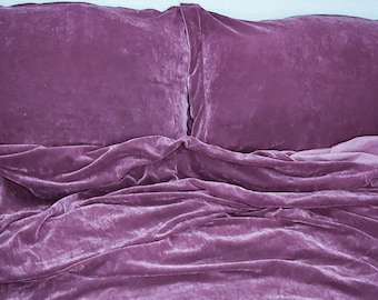 Lime Velvet Duvet Cover Set, 3 Piece Luxury Boho Bedding