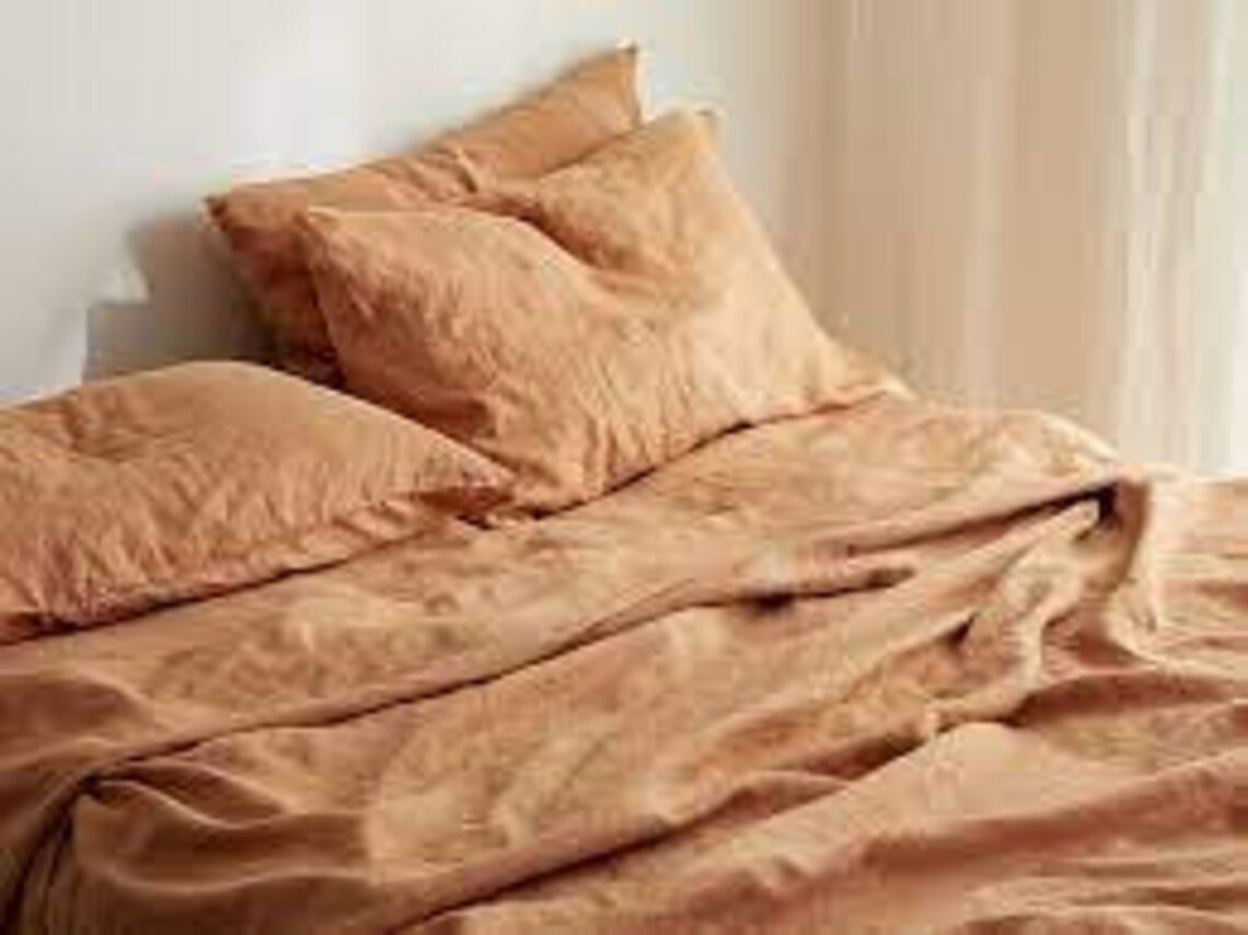 Linen 100 Clay Sheet Set / Clay Bedding Set / Linen Bedding Etsy