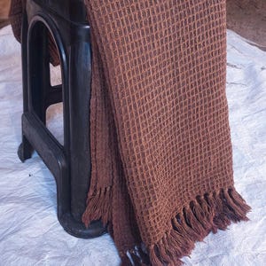 Waffel Baumwolle werfen/Boho AC Handloom werfen /Überwurf / Zimt und andere benötigte werfen