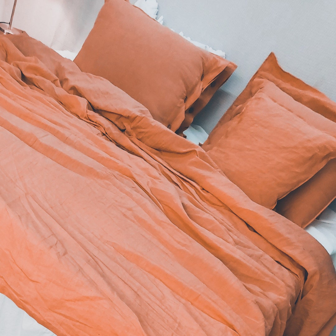Linen 100 Clay Sheet Set / Clay Bedding Set / Linen Bedding Set / 1
