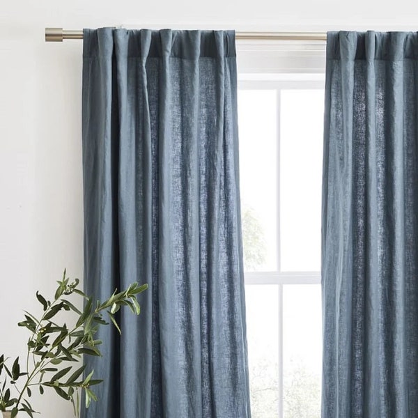 Blue Green Curtains Etsy