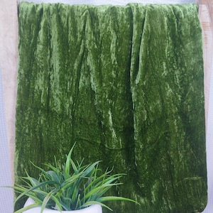 Velvet Throw Blanket | Moss Green Throw Blanket | Velvet Sofa Throw