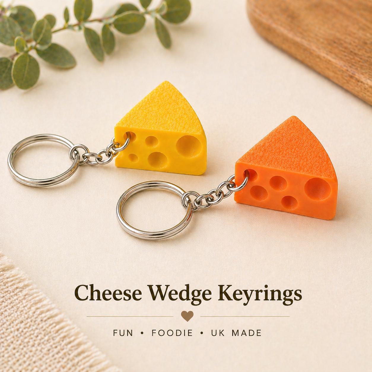 3D Printed Cheese Wedge Keyring | Cute Food Charm | Playful Snack ...