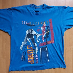 Vintage Adidas der ultimative Sprung T-Shirt Adidas Trefoil athletische Training bunte Shirt Vintage Sportswear 1990er Jahre Größe XL
